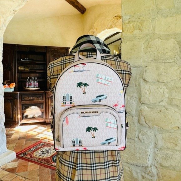 Michael Kors Jaycee medium zip signature zip backpack&wallet NWT authentic - Picture 7 of 13